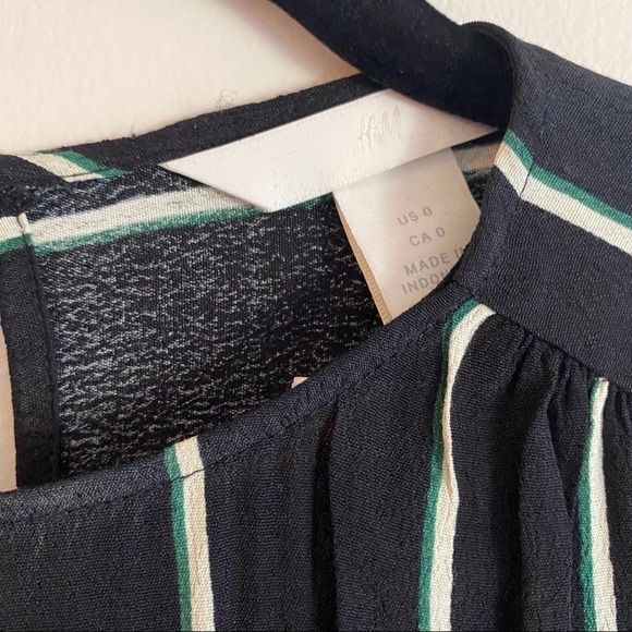 NEW H&M Long Sleeve Crewneck Striped Blouse - Picture 3 of 5